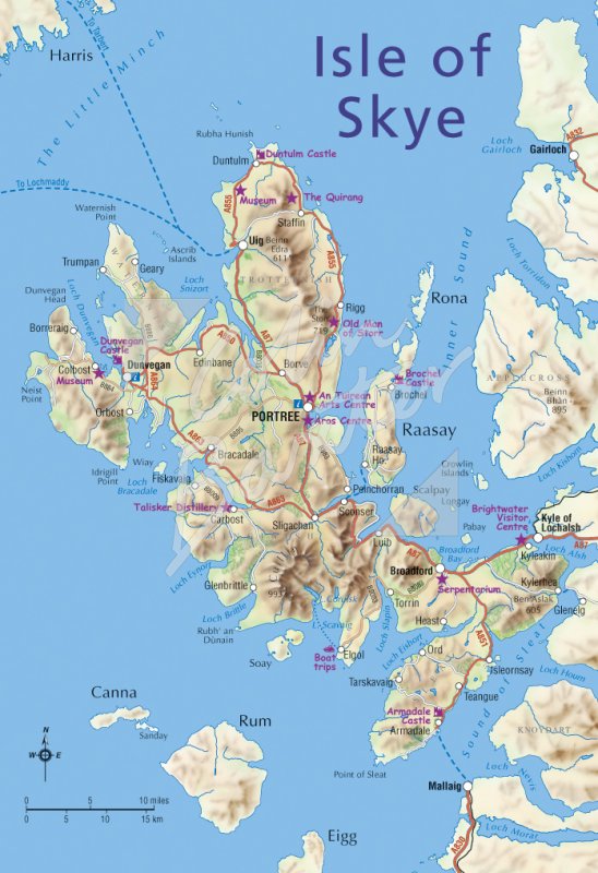 Map of Isle of Skye Postcard (V Std CB) - Colin Baxter Photography
