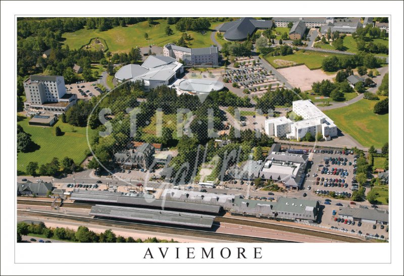 Aviemore, Aerial view Postcard (H SG) Stirling Gallery
