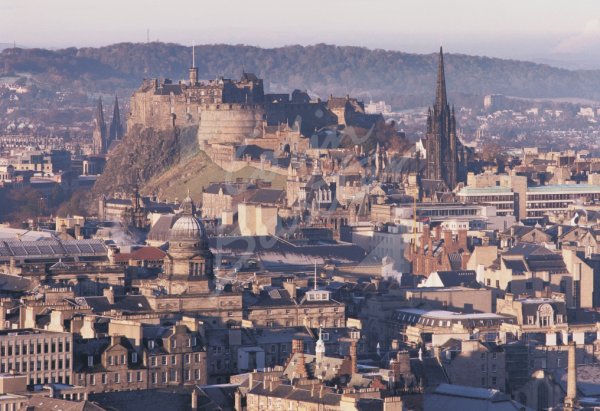City from Salisbury Crags, Edinburgh 1 Postcard (H Std CB)