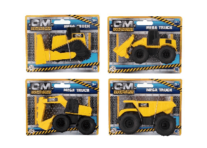 Construction Machines 4" Trucks 4 Asst