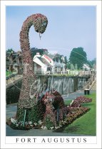 Nessie & Wee Nessie, Say it with Flowers, Fort Augustus Postcard (V SG)
