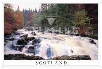 River Bran, Hermitage, Dunkeld, Scotland Postcard (H SG)