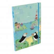 A4 Notebook Sea Breeze Puffins