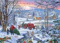 Jigsaw Bringing Home the Tree 1000pc (Oct)