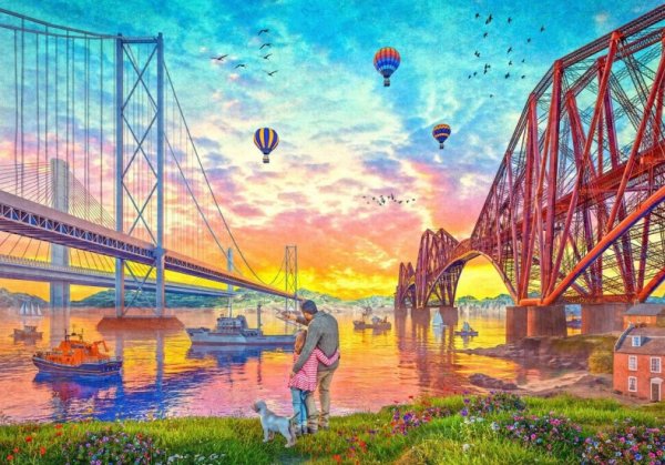 Jigsaw Three Bridges Crossing 1000pc (Dec)