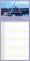 2026 Calendar Scenic Northern Ireland Family Organiser (2 for 10v) (Mar)