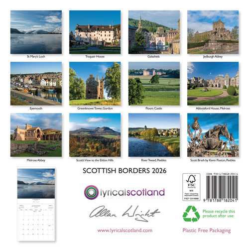 Lomond Books 2026 Calendar Scottish Borders (Apr) Lyrical Scotland