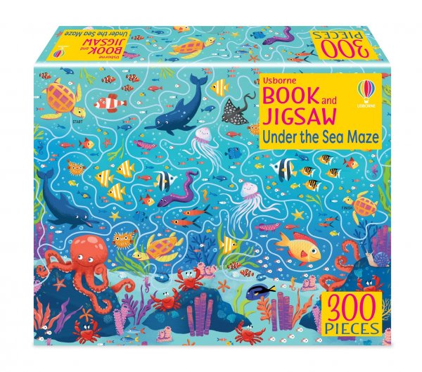 Book & Jigsaw Under the Sea Maze 300pc (Sep)
