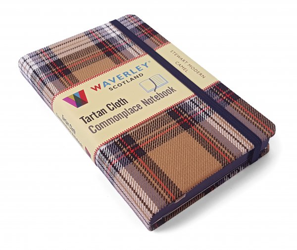 Tartan Cloth Notebook Pocket: Stewart Modern Camel (Jul)