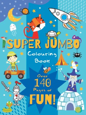 Super Jumbo Colouring Book Blue (Aug)