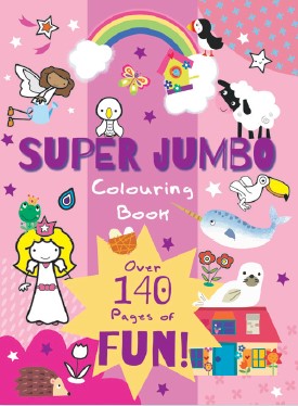 Super Jumbo Colouring Book Pink (Aug)