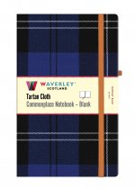 Tartan Cloth Notebook Large Blank: Ramsay Blue (Nov)