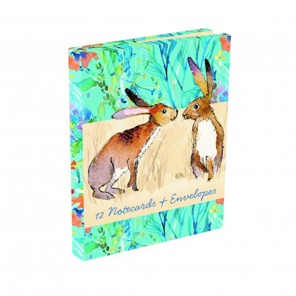 Notecard Wallet Kissing Hares