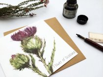 Thistle Flower of Scotland Greetings Card (BA)