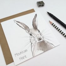 Mountain Hare Greetings Card (BA)