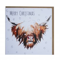 Christmas Highland Cow Greetings Card (BA) Christmas Highland Cow Greetings Card (BA)
