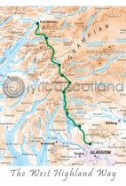 West Highland Way Map Postcard (V A6 LY)