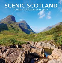 2027 Calendar Scenic Scotland Family Organiser (2 for 10v) (Mar)