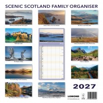 2027 Calendar Scenic Scotland Family Organiser (2 for 10v) (Mar)