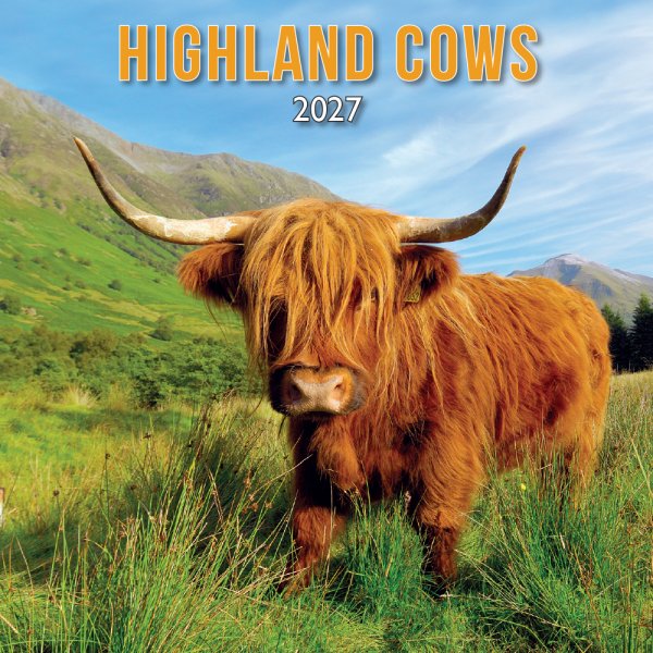 2027 Calendar Highland Cows (Mar)