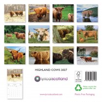 2027 Calendar Highland Cows (Mar)