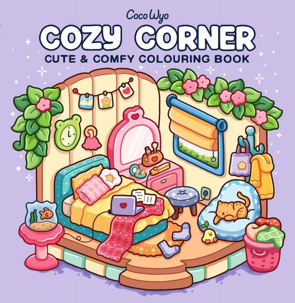 Cosy Corner Cute & Comfy Colouring Book (Apr)