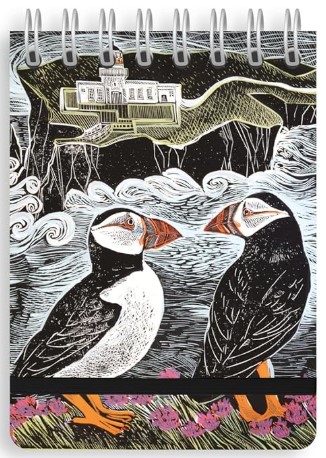 Notebook Pocket Fair Isle Puffins Spiral Bound (Jul)