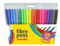 Colouring Pens Fibre Tip Pack of 20 (Jul)