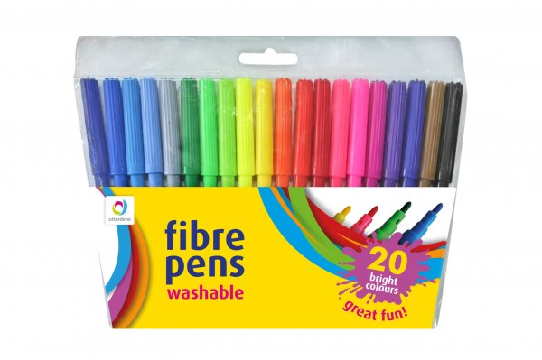 Colouring Pens Fibre Tip Pack of 20 (Jul)