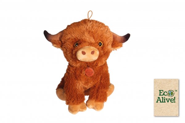 Plush Toy Highland Cow Medium Sitting 20cm